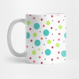 1980s Polka Dots Pattern in Bright Colors Mug